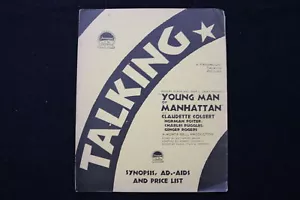 1930 YOUNG MAN OF MANHATTAN PROMOTIONAL PACKAGE - CLAUDETTE COBERT - K 2301 - Picture 1 of 4