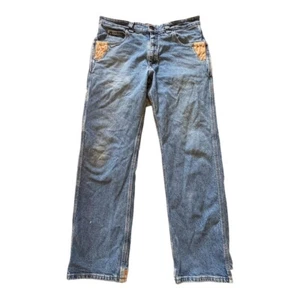 VTG! REDKAP 90s Y2K Men's Carpenter Jeans RD60MW Blue Relaxed Fit 36x32 - Picture 1 of 24