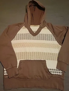 Reworked Women's Hoodie Sz XL Blanket Upcycle OOAK Granola Cottagecore Cut N Sew - Picture 1 of 11