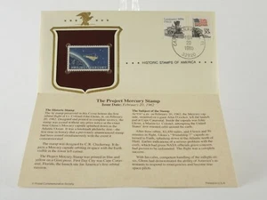 Progetto Mercurio 1962 NASA Francobollo Francobolli Storici America Copertina Commemorativa MNH - Foto 1 di 8