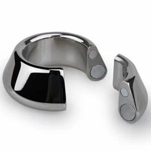 Strong Magnetic Stainless Steel Ball Stretcher Weight Man Enhancer Chastity Ring - Picture 1 of 12