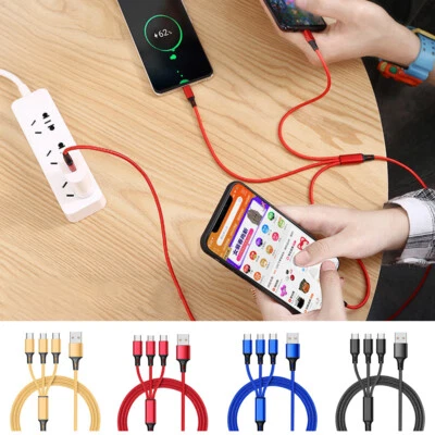 3 in 1 Fast USB Charging Cable Universal Multi Function Cell Phone Charger Co ↔ - Image 1 of 4