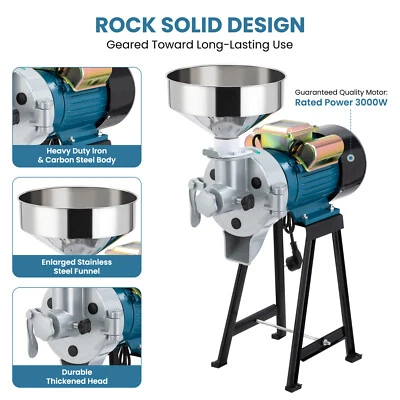 Elektrische Getreidemühle Zerkleinerer Nass&Trockenmahlung für Getreide Futter - Bild 1 von 4
