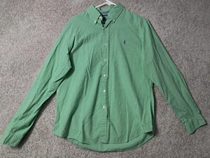 Camisa Polo Jeans Co Ralph Lauren Vintage Hombres Grande Verde Cuadros Abotonada - Imagen 1 de 12