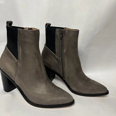 Corso Comeo Hurray Gunmetal Polvo Metálico 7m Cremallera Lateral Botín Gamuza Tacones Foto 1 de 4