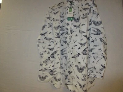 NUEVO CON ETIQUETAS Blusa Camisa Joules Kristin Blanca Polilla Bosque Rana Pájaro Pie Corteza EE. UU. 16 Foto 1 de 4