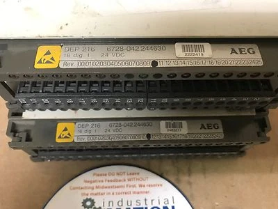 LOT OF 2 AS-BDEP-216 AEG DEP 216 6728-042.244630 INPUT MODULE 24VDC SHIPSAMEDAY - Image 1 of 4