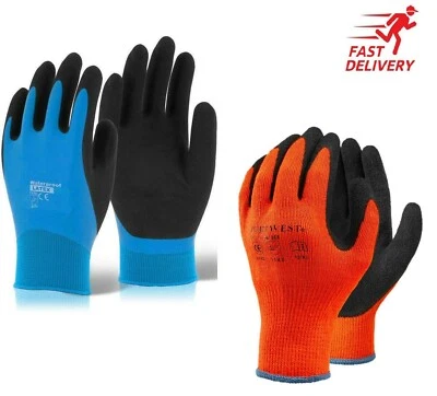 A406 Wärmedämmt Wasserdicht Winter Arbeitshandschuhe Volllatexbeschichtet Kaltsicherheit