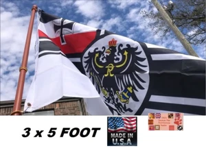 USA MADE GERMAN IMPERIAL EMPIRE WAR ENSIGN Deutschland WW1 FLAG Germany Banner - Picture 1 of 4
