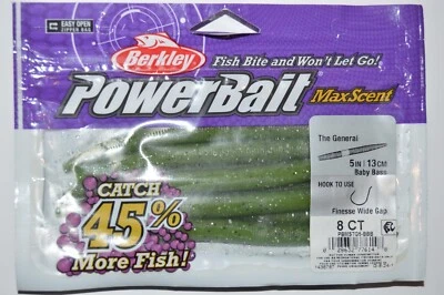 berkley powerbait maxscent 5" the general baby bass senko - Image 1 of 3