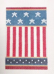 Kelly Clark Nadelspitze Handbemalt Patriotisch Mini Banner USA Stern Streifen KCN FC1 - Bild 1 von 4