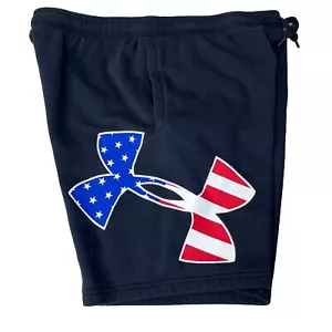 Pantalones Cortos Under Armour Para Hombre Freedom Rival Logo Grande BANDERA AMERICANA Negros Talla XL - Imagen 1 de 7