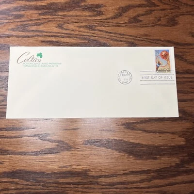 Boston Celtics Corner Logo Basketball US First Day Cover #10 Size Envelope - Image 1 of 2