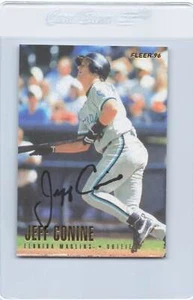1996 Fleer #385 Jeff Conine Marlins Signed Auto *K1142 - Picture 1 of 2