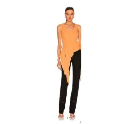 Helmut Lang Women's Asymmetric Tank Apricot NWT 265 Sz S - Image 1 of 3