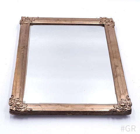 Art Nouveau Mirror Wall Mirror With Decorated Frame, Golden (20 1/2x13 13/16in) Cover
