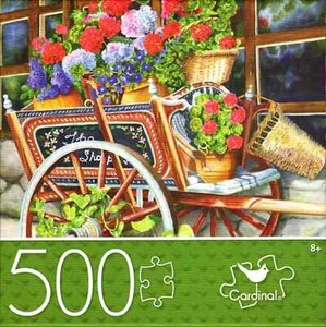 Cardinal Peddlin' Posies Flower Cart Jigsaw Puzzle 500 Piece 18" x 24" Sealed - Picture 1 of 1