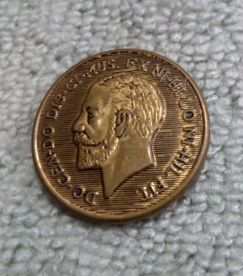 Vintage Metal Head Cameo Picture Button - Image 1 of 4