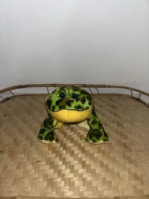 Retired Ganz Webkinz Lil Kinz Green Spotted Bullfrog HS114 - Plush Only; No Code - Image 1 of 4