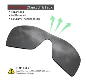 SmartVLT Anti-Fog Polarized Replacement Lens for-Oakley Batwolf OO9101 Sunglass - Picture 1 of 4