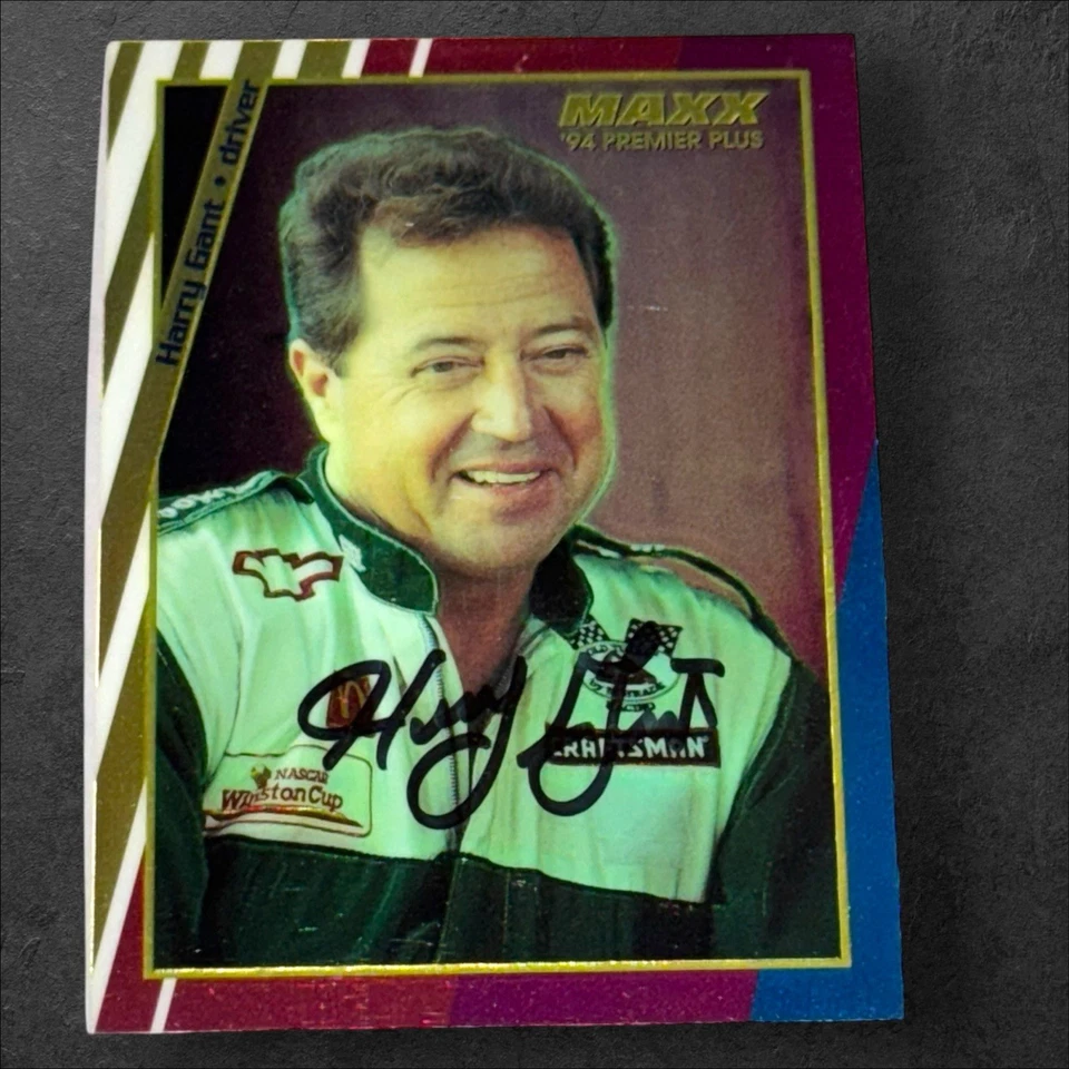 Harry Gant VINTAGE WINSTON CUP NASCAR signed card 1994 MAXX PREMIER PLUS #33 - Image 1 of 1