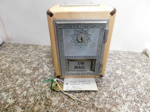 Serratura chiave banca porta cassetta postale USPS vintage ACERO CON INTARSIO NOCE 2 chiavi - Foto 1 di 5