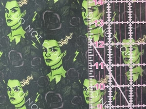 Custom 100% Cotton Woven Fabric Bride Of Frankenstein Movie By The 1/4 Yard 9x56 - Picture 1 of 2