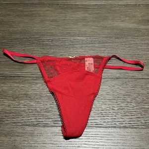 Victoria's Secret Very Sexy V-String Low Rise High Leg Red Small Panties - Picture 1 of 12