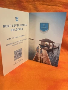 ROYAL CARIBBEAN - NEW STYLE CROWN ANCHOR DIAMOND MEMBER BLUE ENAMEL PIN NEW - Bild 1 von 3