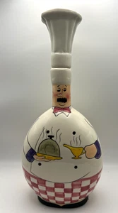 Chef Shaped Bottle Decanter by Carrie Olsen Gerrard 12" w Lid - Picture 1 of 5