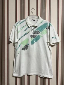 FILA Vintage 1990’s Boris Becker Style Tennis Shirt Top Sz D50 US M/L - Picture 1 of 15