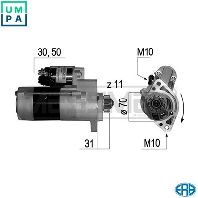 STARTER 220642A FOR NISSAN ARMADA/III/SUV NP300/NAVARA/FRONTIER CAMIONES 2.5L - Image 1 of 4