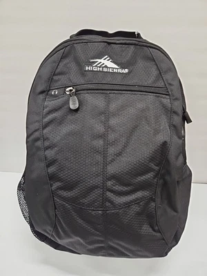 High Sierra Curve Backpack School 18.5" x 12.5" x 8.5" Laptop Padded Black Bag - Image 1 of 4