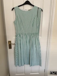 Lindy Bop Green Stripe Audrey Dress - Size 12 - Picture 1 of 2
