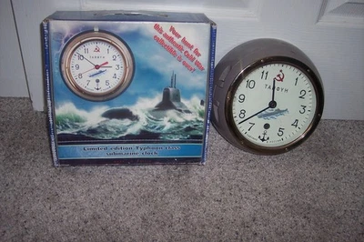 Reloj submarino submarino soviético ruso con placa de montaje, llave caja original Foto 1 de 4