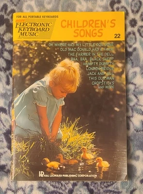 1975 Easy Electronic Keyboard Music "Children's Songs" Hal Leonard Paperback - Image 1 of 4