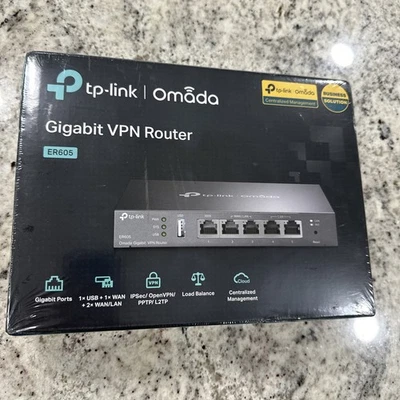 TP-Link ER605 v2 Omada 5-Port Gigabit Multi-WAN VPN Router  New Sealed - Image 1 of 4