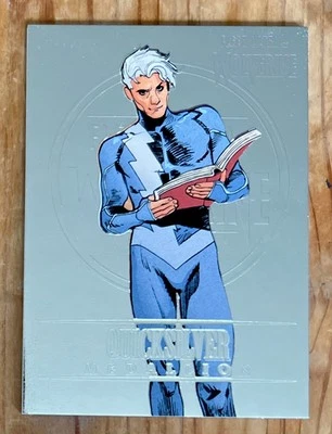 2022 Fleer Ultra Wolverine Silver Medallion - QUICKSILVER M-38 Mint Chase Card! - Image 1 of 2