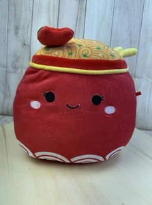 Ciotola Ramen Piccante Odion Squishmallow 8" Peluche Zuppa di Spaghetti Rosso 2022 HTF Cibo Carino - Foto 1 di 8