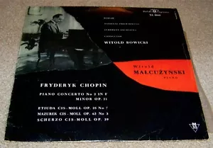 MALCUZYNSKI Chopin Piano Concerto #2 ROWICKI MUZA XL 0048 (Poland) - Picture 1 of 3