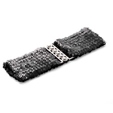 Womens Elastic Sequin Wide Waist Belt Buckle Corset Belly Belt Stretch Waistband