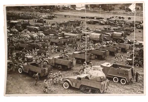 1948 1949 ISRAEL ARMY MILITARY PARADE PREPARATION REAL ORIGINAL PHOTO SCARES VFU - Picture 1 of 2
