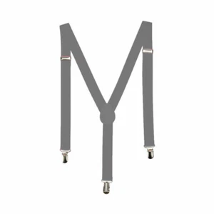 Men Y-Shape Suspenders Elastic Strap Brace 3 Clips Adjustable Pants Brace TBN US - Picture 1 of 22