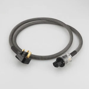 Pure Copper Wire Gold Plated UK Plug IEC Connector HiFi Audio Power Cable - Picture 1 of 10