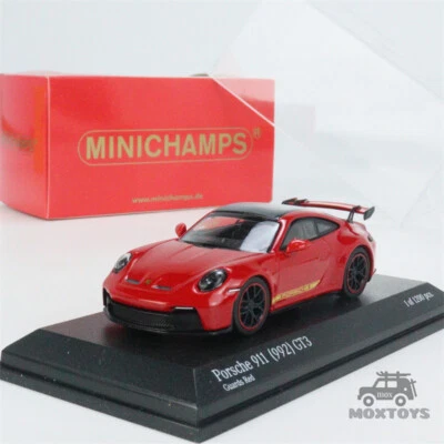 MINICHAMPS 1:64 911 GT3 (992) 2021 Racing Yellow / grey / yellow Model Car - Image 1 of 4