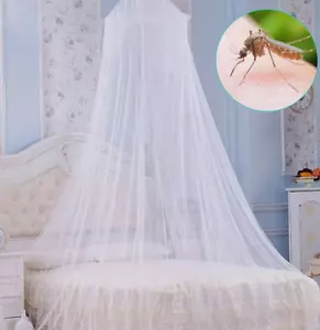 Mosquito Lace Bedding Netting Mesh Canopy Princess Round Elegant Home Bed Net - Picture 1 of 4