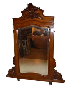 antica grande specchiera Luigi Filippo 1850 in noce francese - Picture 1 of 7