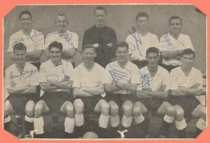 LUTON TOWN FC 1958-59 COPA FA RARO AUTÓGRAFO ORIGINAL EQUIPO GRUPO 9 X FIRMAS - Imagen 1 de 4