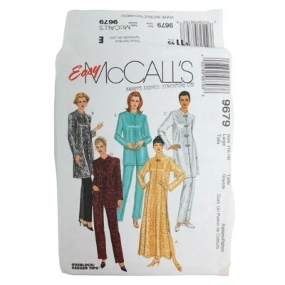 McCalls 9679 Misses Robe Top Pants Sewing Pattern Size 16-18 Uncut Mandarin  - Image 1 of 4