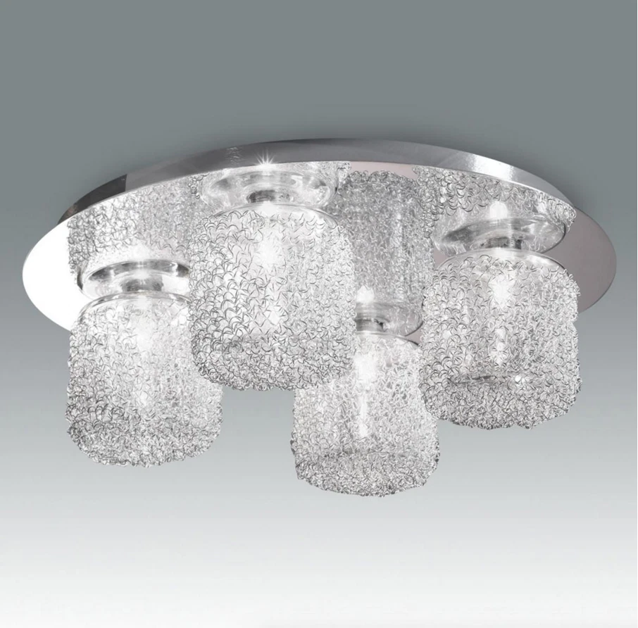 Neu Deckenleuchte Deckenlampe  Fabas Luce Draht Glas 3084-64-241 - Bild 1 von 1